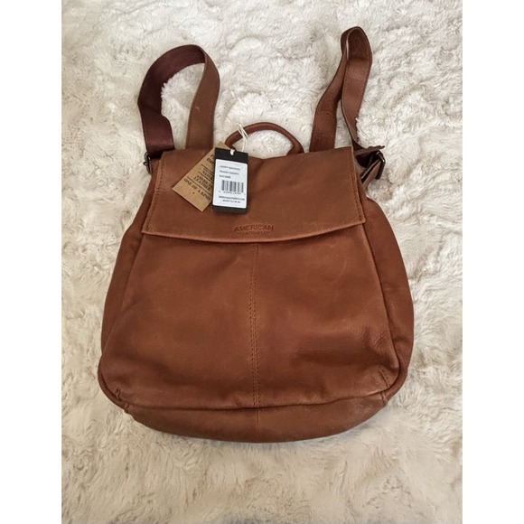 American Leather Co. Handbags - AMERICAN‎ LEATHER Liberty Backpack In Brandy Smooth MSRP $228.00 NWT